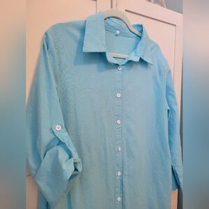 Sky Blue T-Shirt Dress, Long